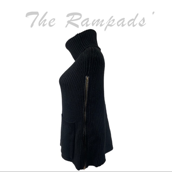 NEW Black Ann Taylor Turtleneck Longline Sleeveless Sweater Size Small - Picture 5 of 11